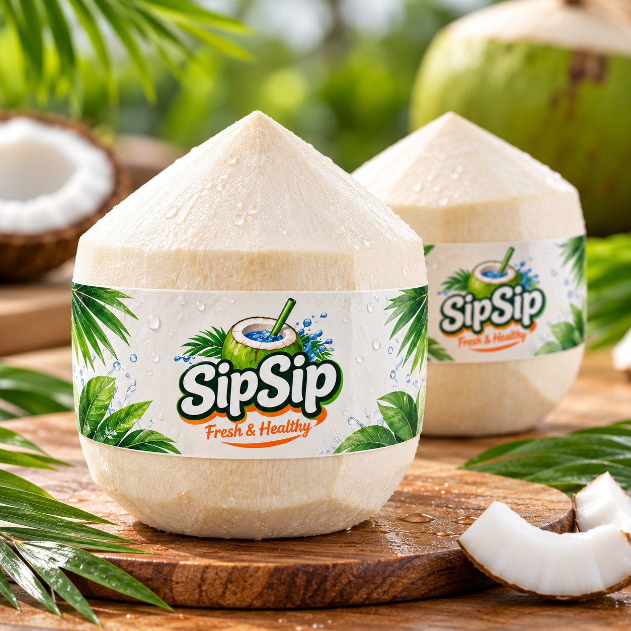 SipSip Peeled Coconut Premium – ব্র্যান্ডেড ছাল ছাড়ানো ডাব
